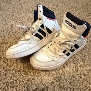 Adidas women’s White and Navy Sneakers